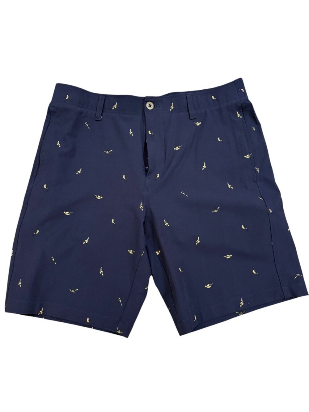 Under Armour Men's Golf Shorts - Navy Bird Print - Flat Front